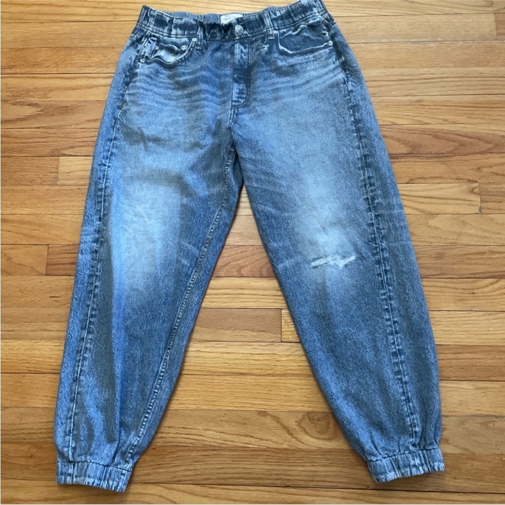 rag & bone Blue Denim Joggers. Soft. Lux
